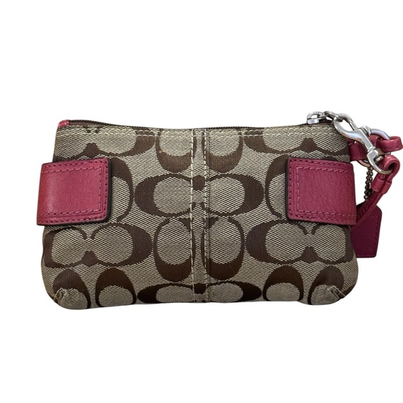Coach Brown and Pink Wristlet Clutch - Picture 3 of 10